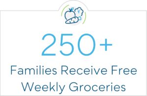 250+ families receive free weekly groceries