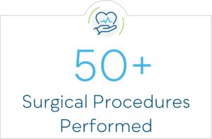 50+ surgical procedures performed