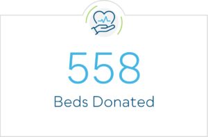 558 Beds Donated